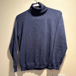 Babaa Merino blue wool turtleneck (jumper No 47) - One Size